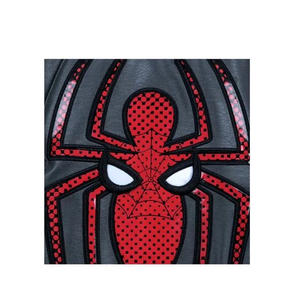 NWOT Disney Parks Marvel Spider-Man Faux Leather Biker Jacket M 7/8 - Picture 4 of 12